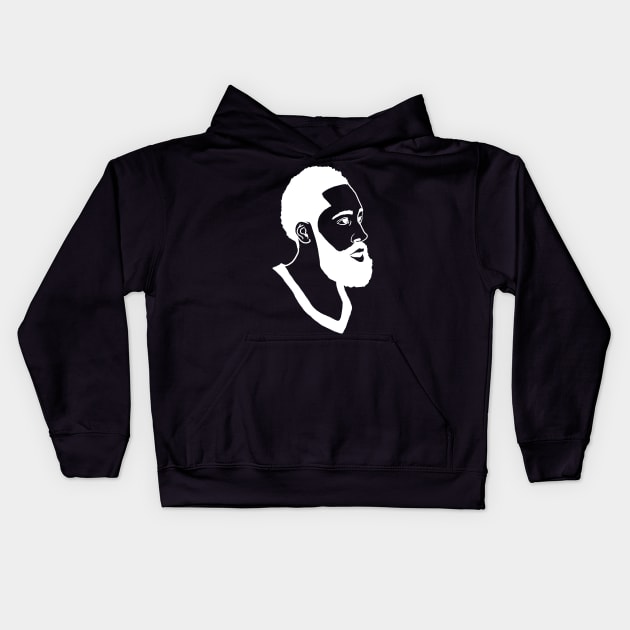 James Harden - Fear The Beard! Kids Hoodie by Excela Studio